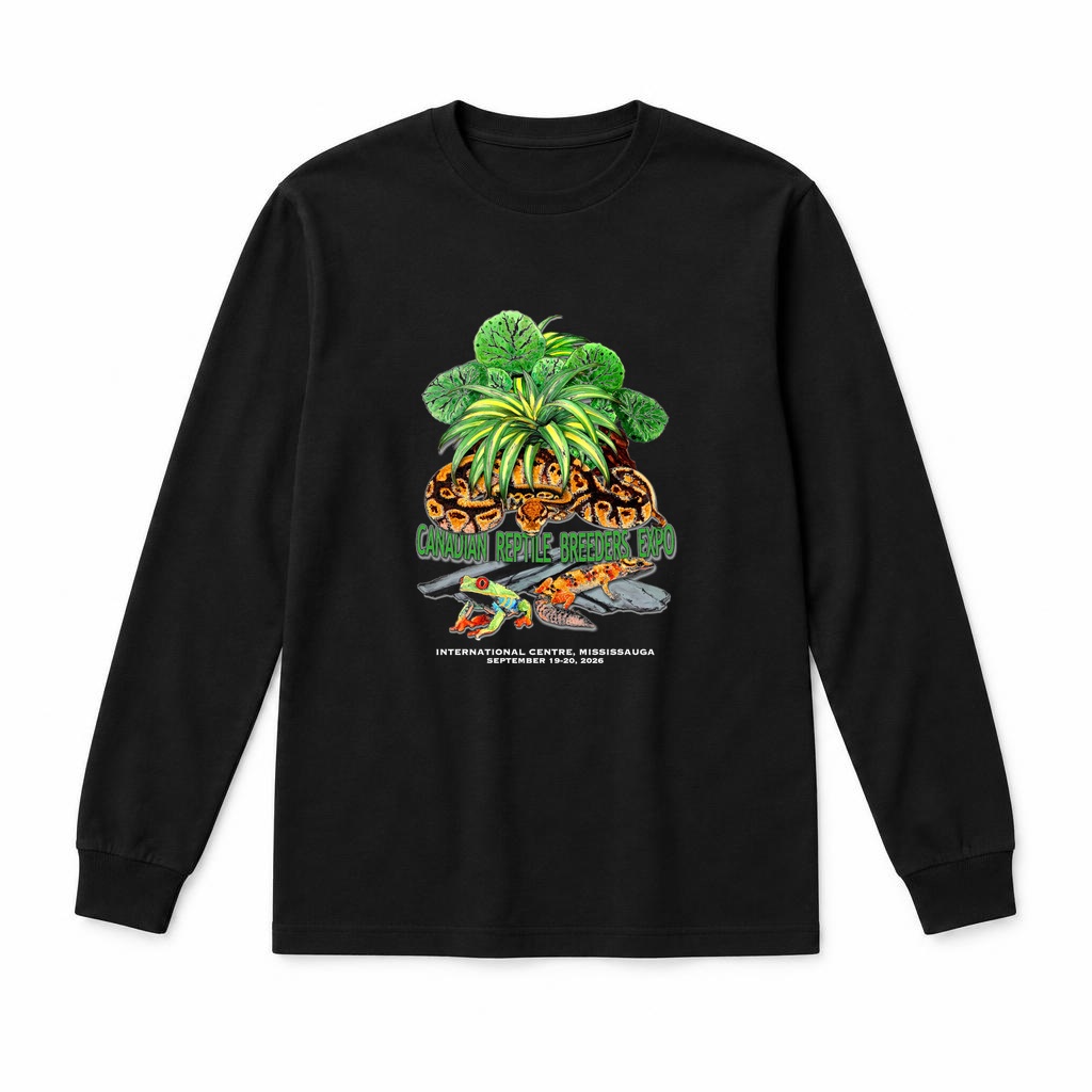 Canadian Reptile Breeders Expo Long-Sleeve T-Shirt — Black