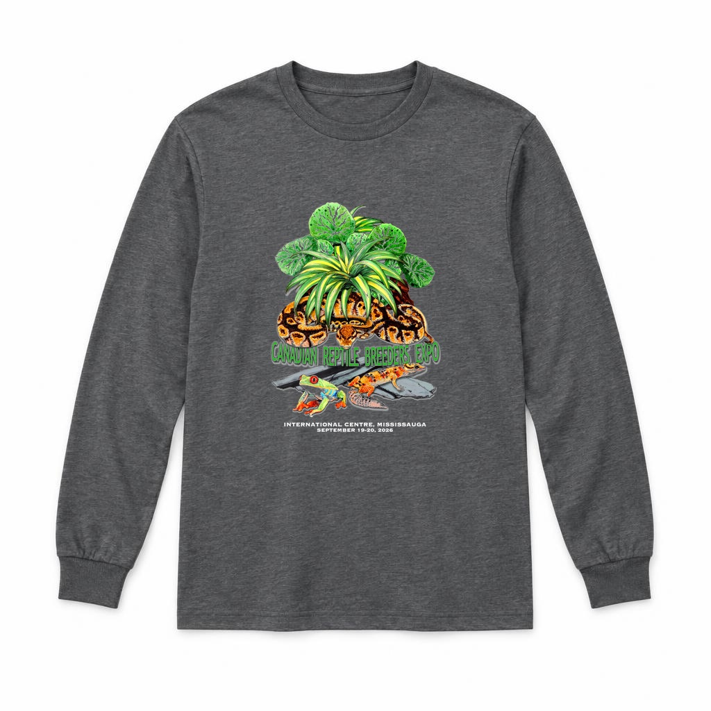Canadian Reptile Breeders Expo Long-Sleeve T-Shirt — Dark Heather Grey