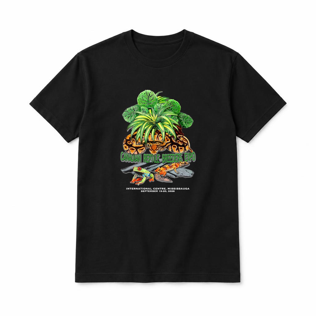 Canadian Reptile Breeders Expo T-Shirt — Black