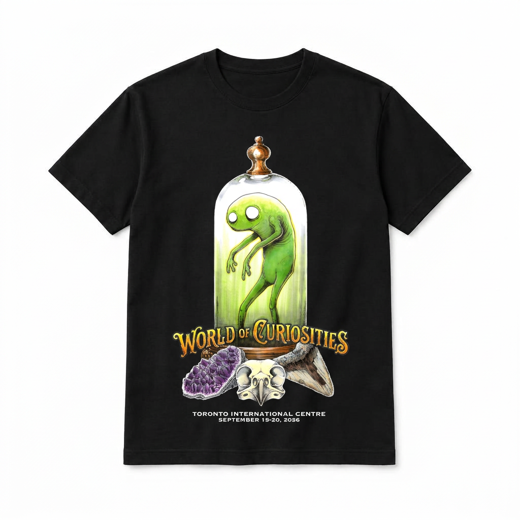 World of Curiosities T-Shirt — Black